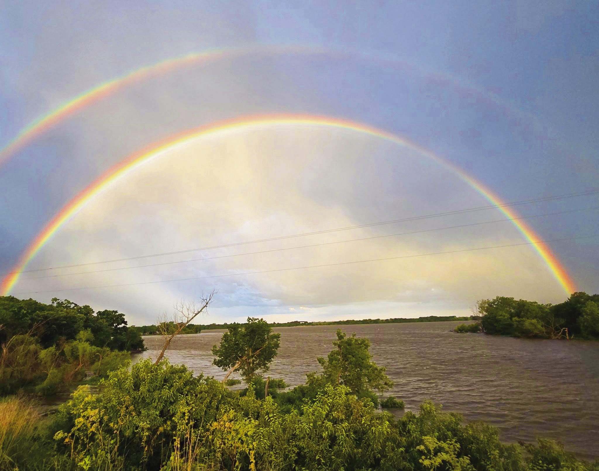 Council Grove Police Chief Shawn Wangerin captured the above photo of a full rainbow last week. He said it was storming slightly that Tuesday morning and the sun was rising. Wangerin said it reminded him that even though he had a long 12-hour day ahead of him, beauty could still shine through. It was inspiring.