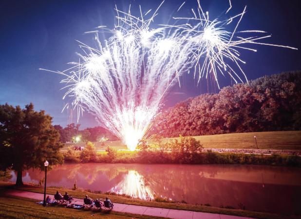 Many area residents and guests were pleased with the City of Council Grove fireworks show and were glad that the city found a way to bring back the show after losing its previous vendor. Much appreciation is extended to all the volunteers who assisted. (Photo: Callahan McIver)